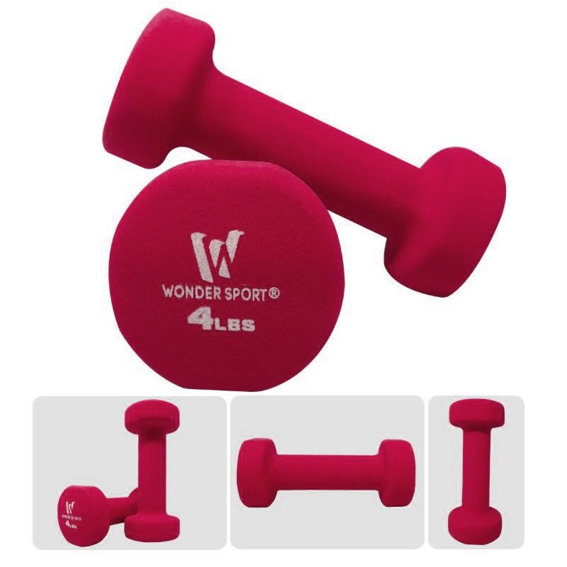 Set Mancuernas X 2 Unds 4lb C/u Kit Pesas Hierro Neopreno