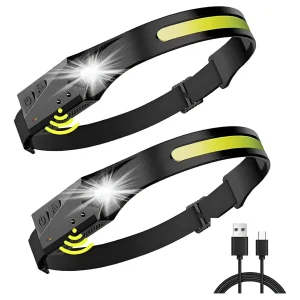 Linternas Mineras X 2 Frontal Cabeza Recargable Manos Libres