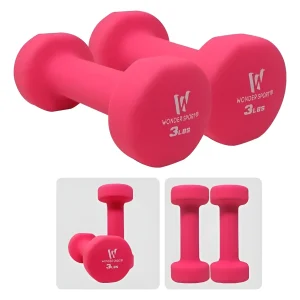 Set Mancuernas X 2 Unds 3lb C/u Kit Pesas Hierro Neopreno