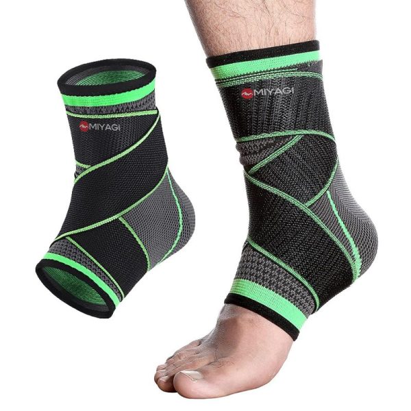 Tobillera Deportiva Compresion Doble Soporte Miyagi Lesion Fitness