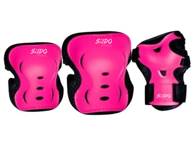 Kit Protección Patinaje Set Codera Muñequera Rodillera Niños
