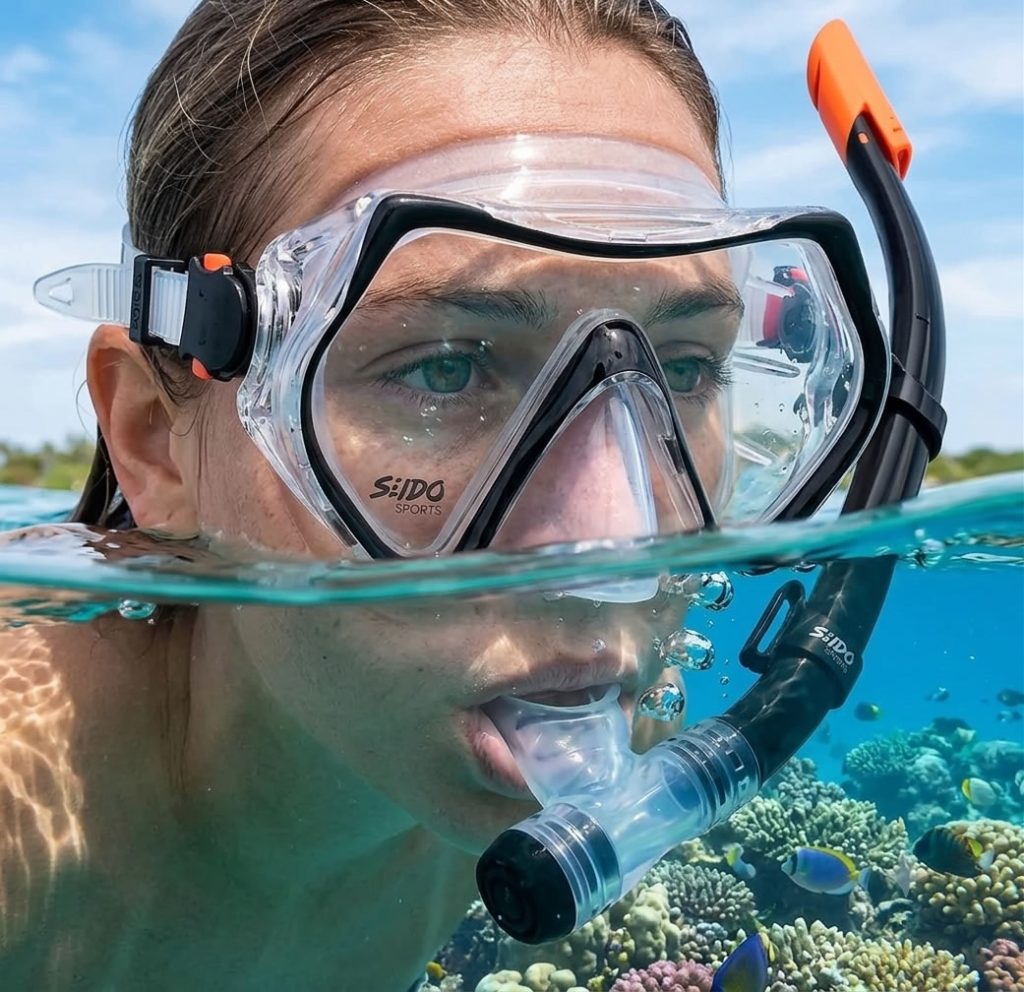 Set De Careta Y Snorkel Swimmer Kit Natación Buceo Silicona