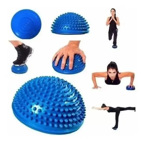 Mini Bosu Cojín Inestable Balón Masajeador Yoga Pilates Gym