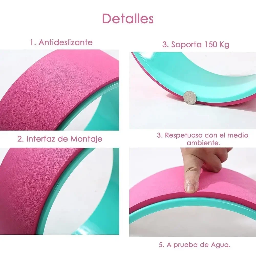 Rueda Para Yoga Wheel Resistencia Ejercicio Relajacion Gym
