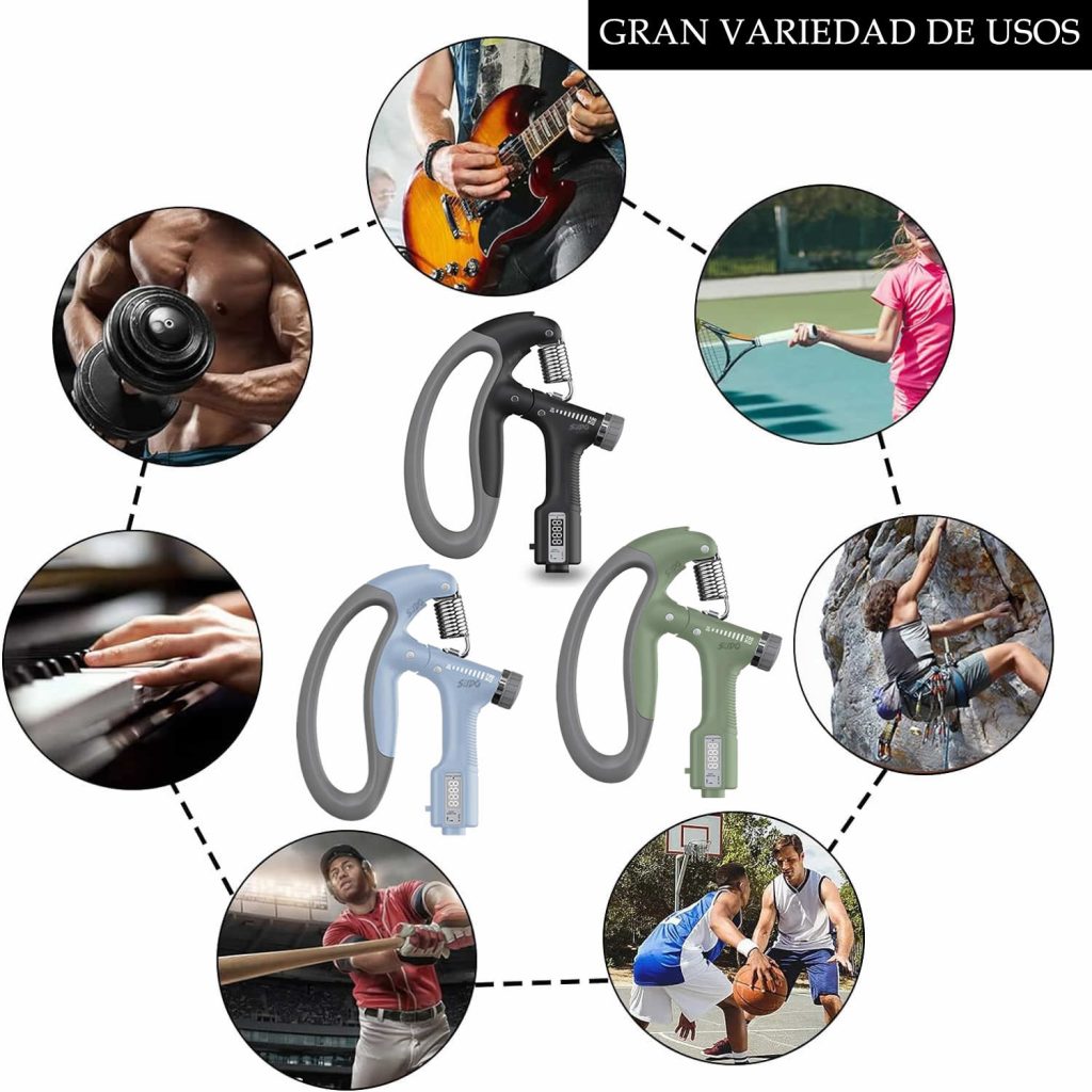 Tensor Hand Grip 10/100 Kg Contador Ejercitador Mano Terapia