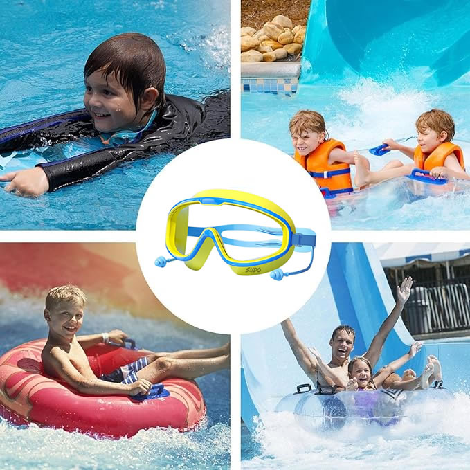 Gafas Natacion Niños + Tapa Oidos Piscina Anti Empañante