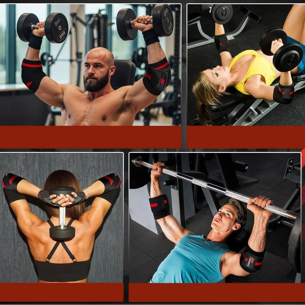 Vendas Coderas X2 Wraps Levantamiento Pesas Codos Gimnasio