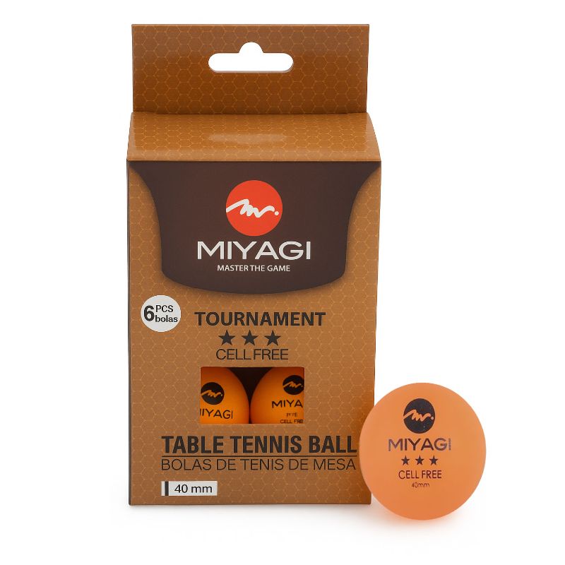 Bola Tenis Mesa Pelota Ping Pong 3 Stars Miyagi Blancas X 6