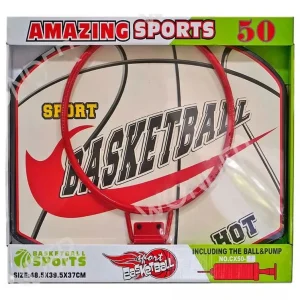 Aro Baloncesto Tablero Basketball + Malla + Balón + Inflador