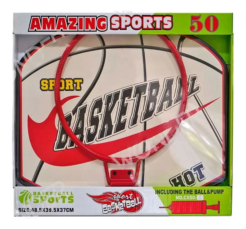 Aro Baloncesto Tablero Basketball + Malla + Balón + Inflador