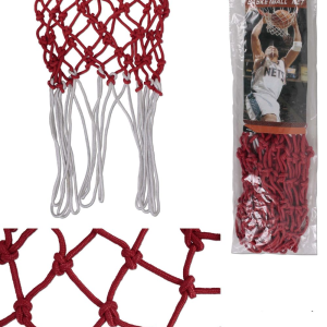 Malla X 2 Aro Baloncesto Red Nylon Basketball Blanca / Roja
