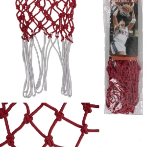 Malla X 2 Aro Baloncesto Red Nylon Basketball Blanca / Roja