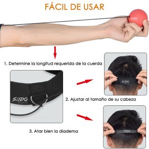 Bola Entrenamiento Boxeo Balon Cabeza Reflejos 2 Niveles