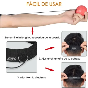Bola Entrenamiento Boxeo Reflejos Diadema Ajustable 2 Niveles