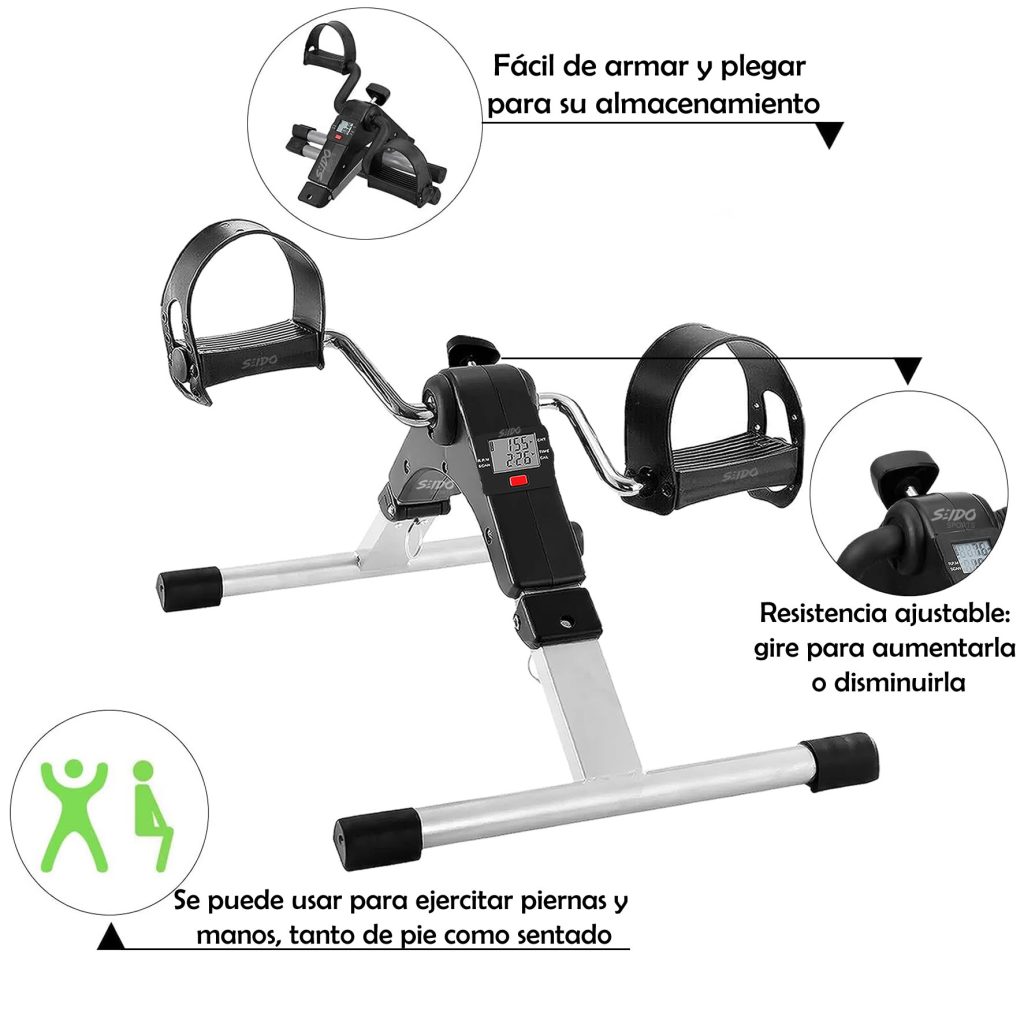 Mini Bicicleta Estatica Pedal Ejercitador Portatil Ajustable