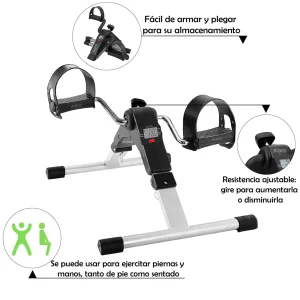 Mini Bicicleta Estatica Pedal Ejercitador Portatil Ajustable