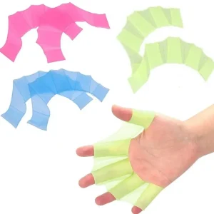 Aletas de Mano para Natación con Paleta de Silicona — Entrenamiento y Resistencia