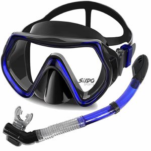 Set De Careta Y Snorkel Swimmer Kit Natación Buceo Vidrio Templado