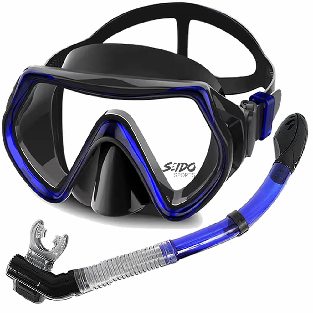 Set De Careta Y Snorkel Swimmer Kit Natación Buceo Vidrio Templado