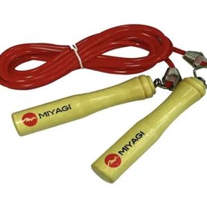 Cuerda Salto Lazo Pvc Miyagi Mango Madera Cardio Fitness Gym