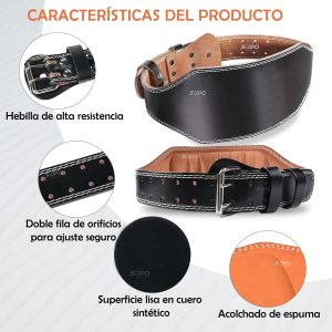 Cinturon Cuero Levantamiento Pesas Gym Soporte Proteccion