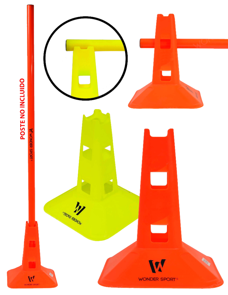 Cono Señalización Con Huecos 32 Cm Entrenamiento Deportivo