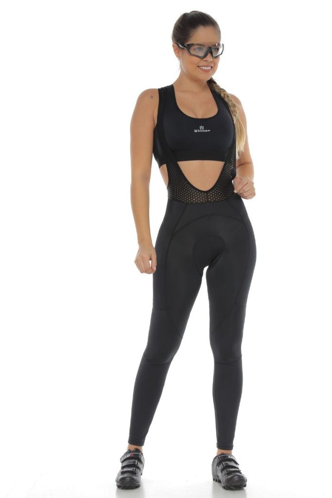 Pantalon Badana Ciclismo Gel Lycra Larga Mujer Bicicleta