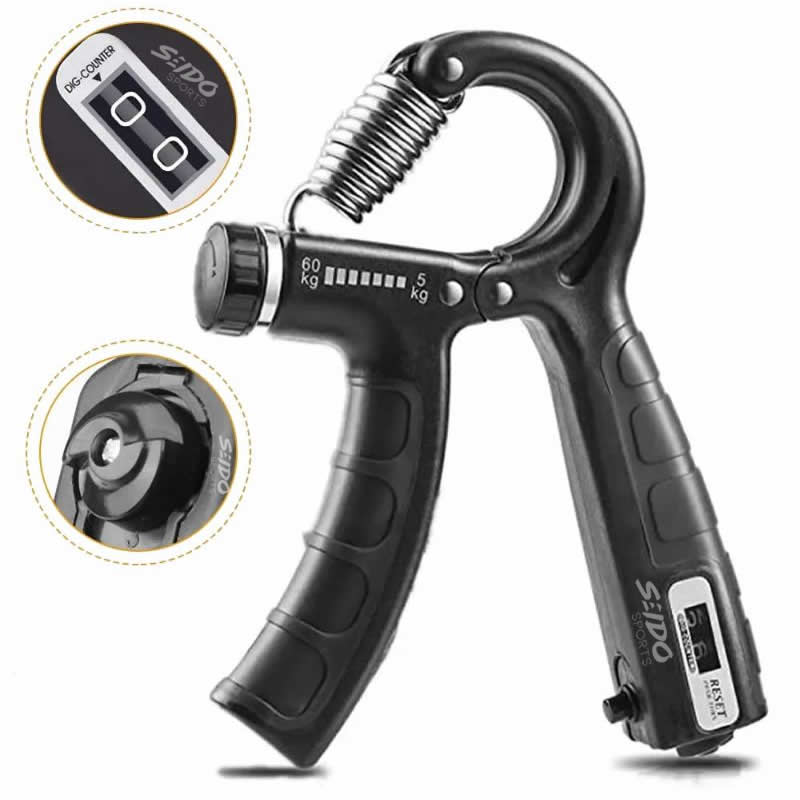 Tensor Hand Grip 60 Kg Contador Fortalece Mano Terapia Brazo