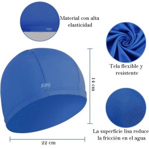 Gorro De Natación Textil Piscina Buceo Entrenamiento Deporte
