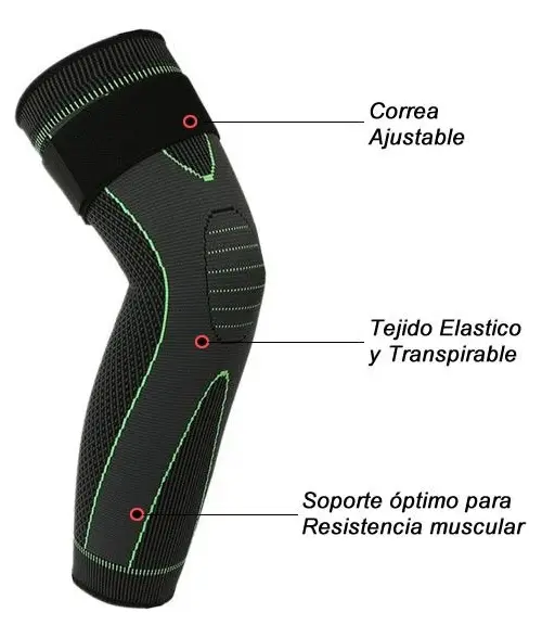 Rodillera Deportiva Compresión Ajustable Soporte Rodilla