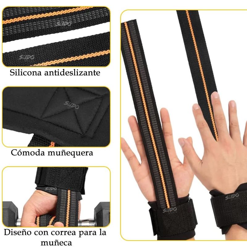 Vendas Straps X 2 Correas Levantamiento Pesas Crossfit Gym