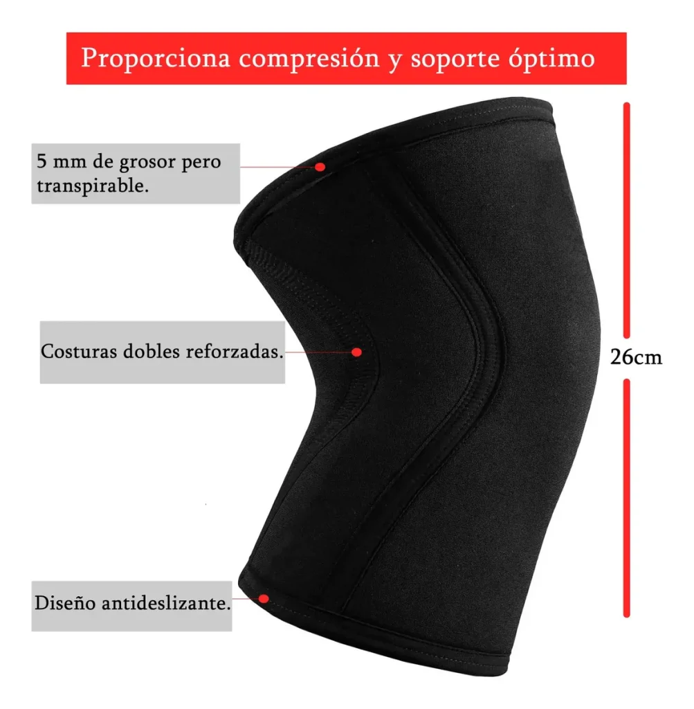 Rodillera Compresión Soporte Fitness Gym Neopreno 5mm