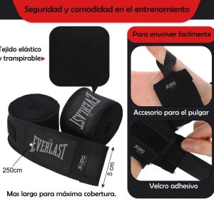 Par Vendas Boxeo Everlast Artes Marciales Envoltura Mano