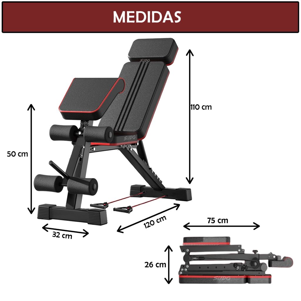 Banco Multifuncional Reclinable Pesas Predicador Multiusos