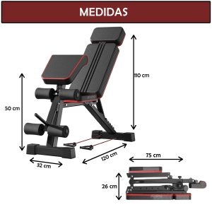 Banco Multifuncional Reclinable Pesas Predicador Multiusos