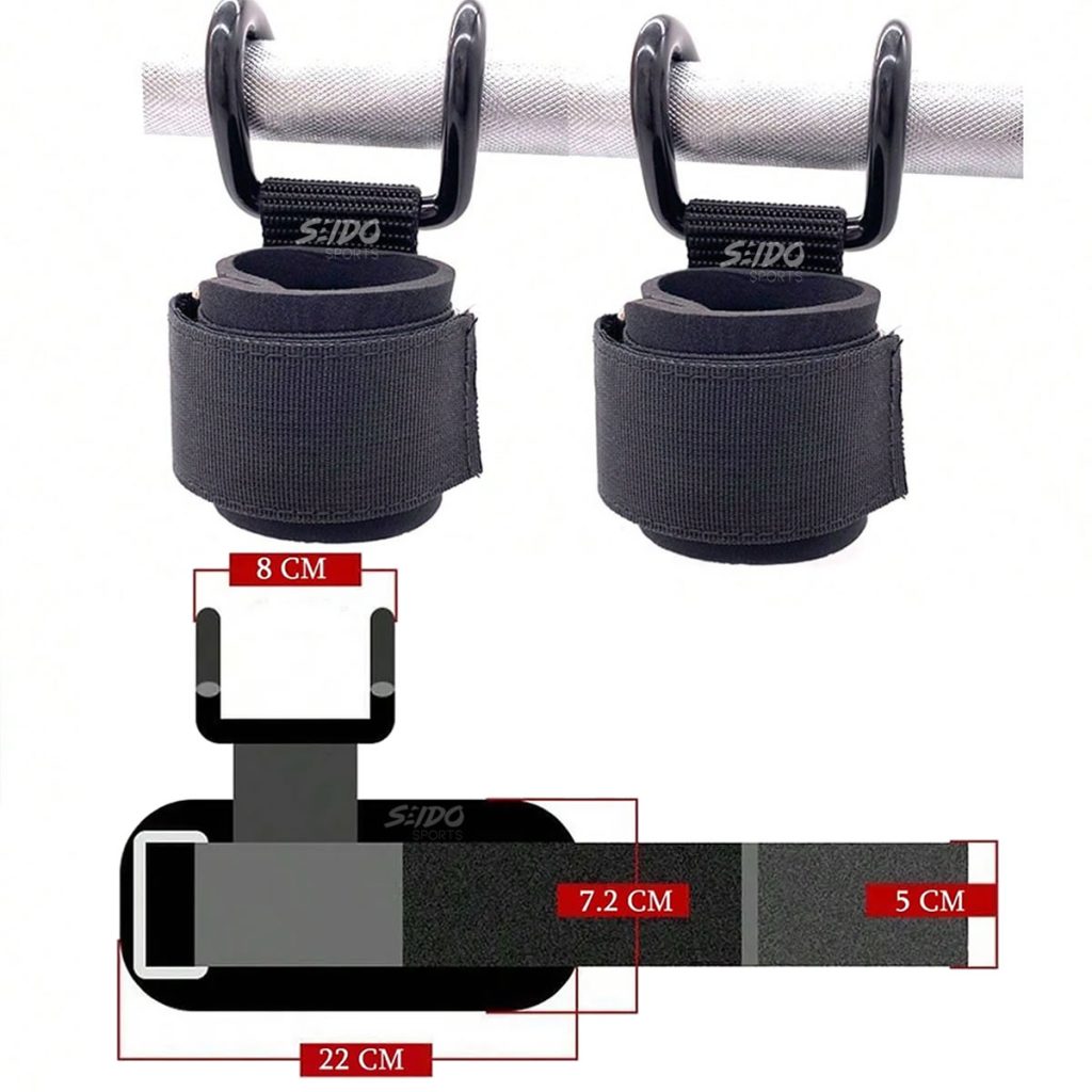 Muñequeras Gancho Straps X2 Levantamiento Pesas Correas Gym