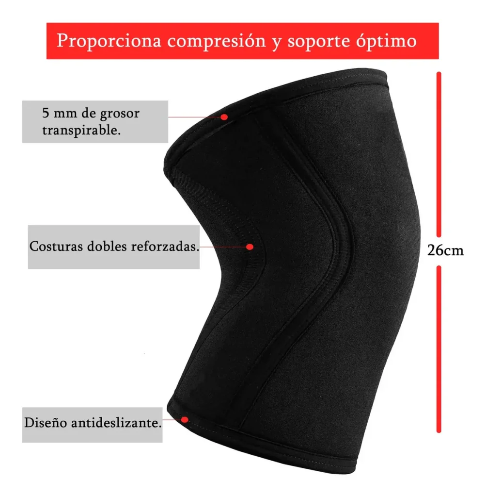 Rodilleras Compresión Soporte Fitness X 2 Gym Neopreno 5mm