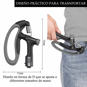 Tensor Hand Grip 10/100 Kg X2 Contador Ejercitador Terapia