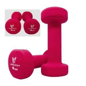 Set Mancuernas X 2 Unds 4lb C/u Kit Pesas Hierro Neopreno