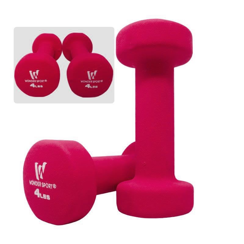 Set Mancuernas X 2 Unds 4lb C/u Kit Pesas Hierro Neopreno
