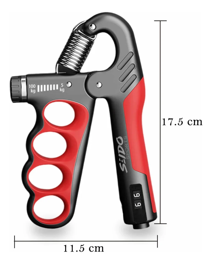 Tensor Hand Grip 5/100 Kg Contador X2 Fortalece Mano Terapia