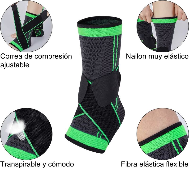 Tobillera Deportiva Compresion Doble Soporte Miyagi Lesion Fitness