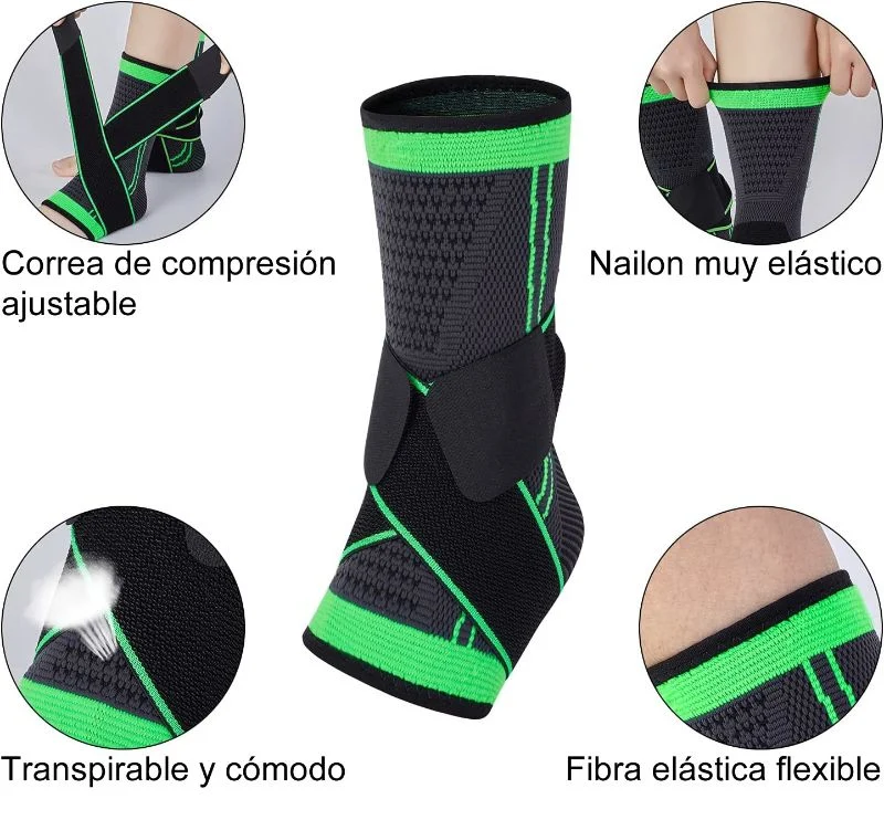 Tobillera Deportiva Compresion Doble Soporte Miyagi Lesion Fitness