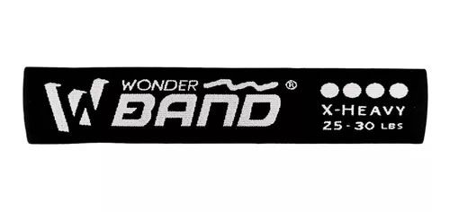Banda Elástica Tela Resistencia Wonder Negra 25-30 Lb Yoga