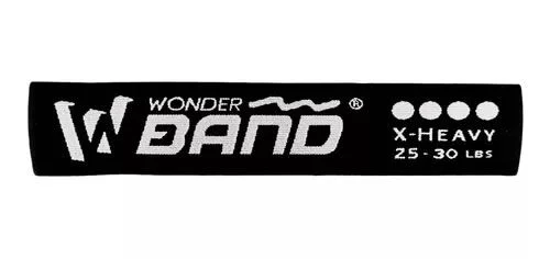 Banda Elástica De Tela Resistencia 25 a 30 Lb Negra Wonder
