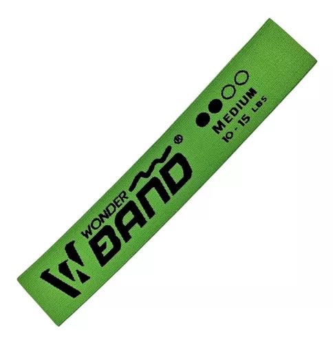 Bandas Elásticas Tela Resistencia Wonder Verde 10-15lb Medio