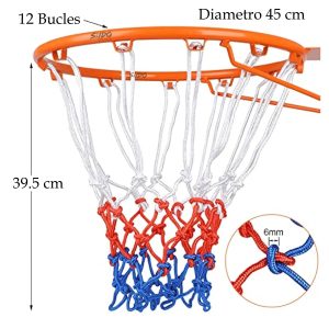Aro Profesional Baloncesto Cesta Basketball Hierro + Malla