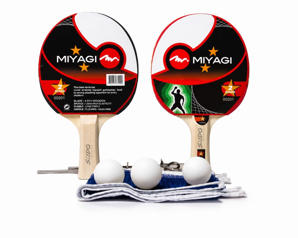 Kit Ping Pong Tenis Mesa Miyagi Set Raquetas Pelotas Malla