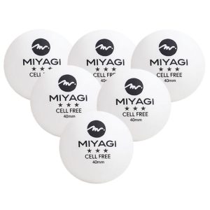 Bola Tenis Mesa Pelota Ping Pong 3 Stars Miyagi Blancas X 6