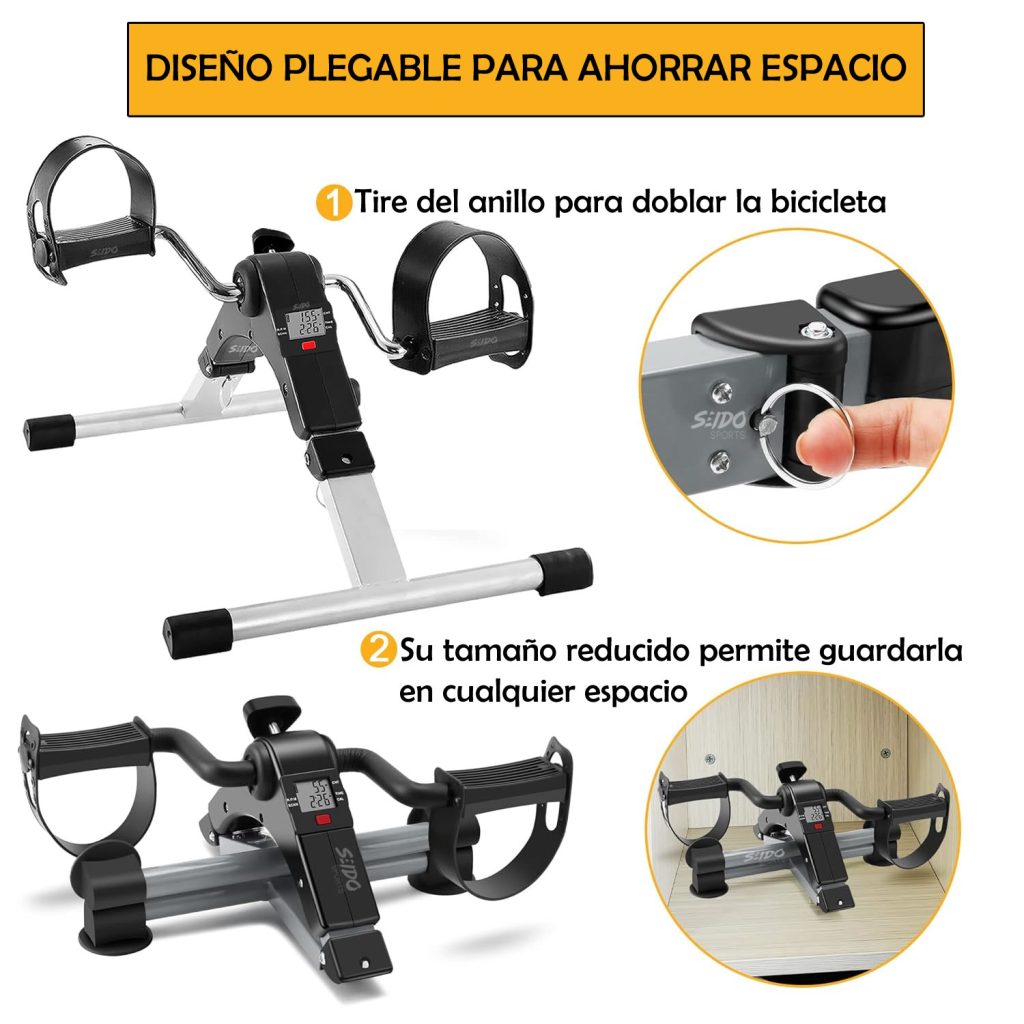 Mini Bicicleta Estatica Pedal Ejercitador Portatil Ajustable